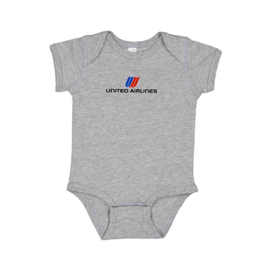 United Airlines Logo Baby Romper Onesie
