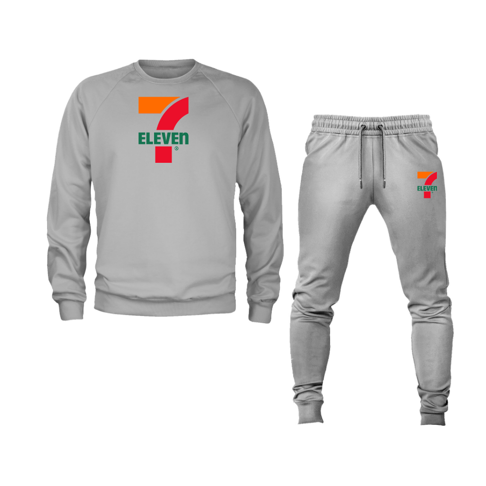 Men's 7 Eleven Logo Crewneck Sweatshirt Joggers Suit