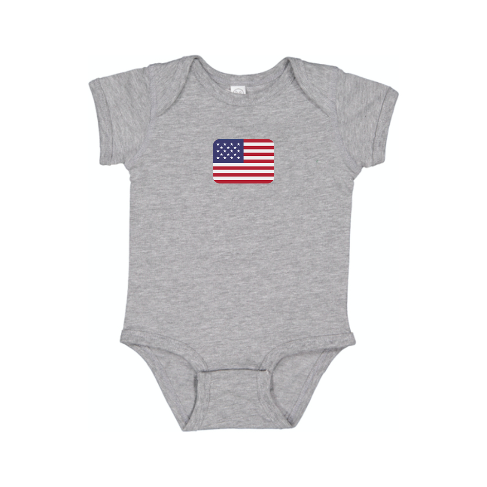 American-Flag-Emoji Baby Romper Onesie