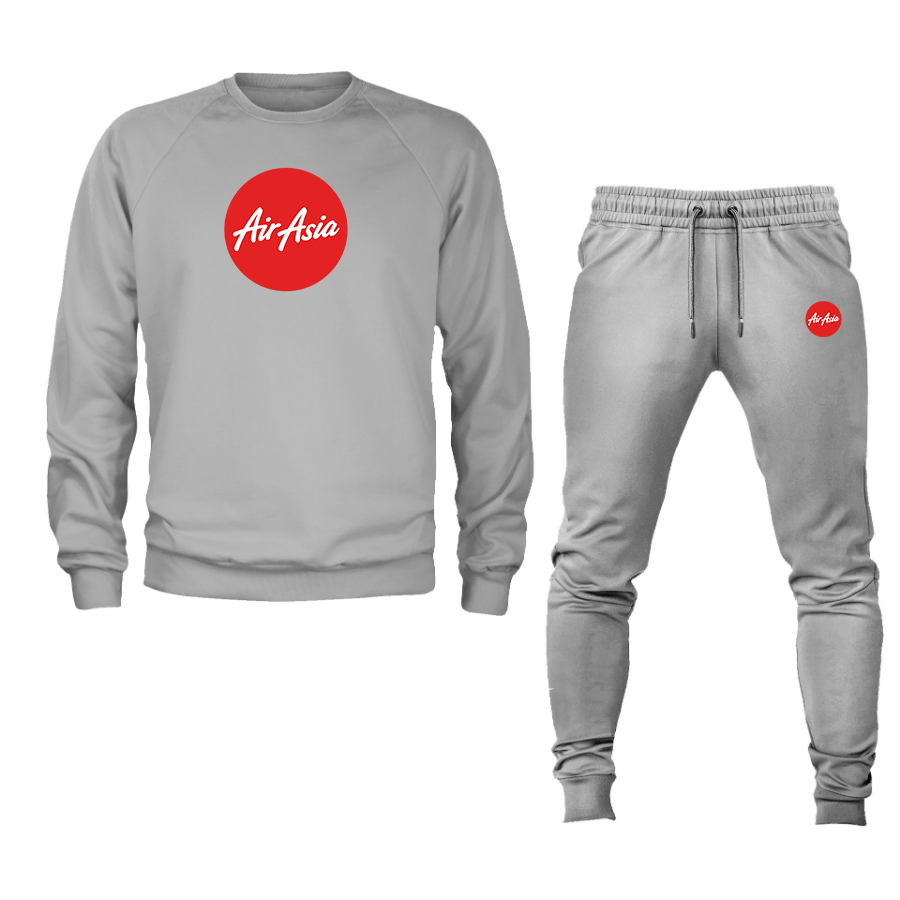 Men's Air Asia Logo Crewneck Sweatshirt Joggers Suit