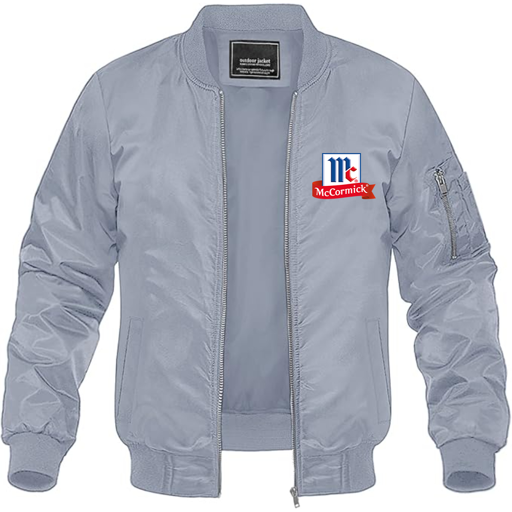 Men's McCormick Logo Lightweight Bomber Jacket Windbreaker Softshell Varsity Jacket Coat