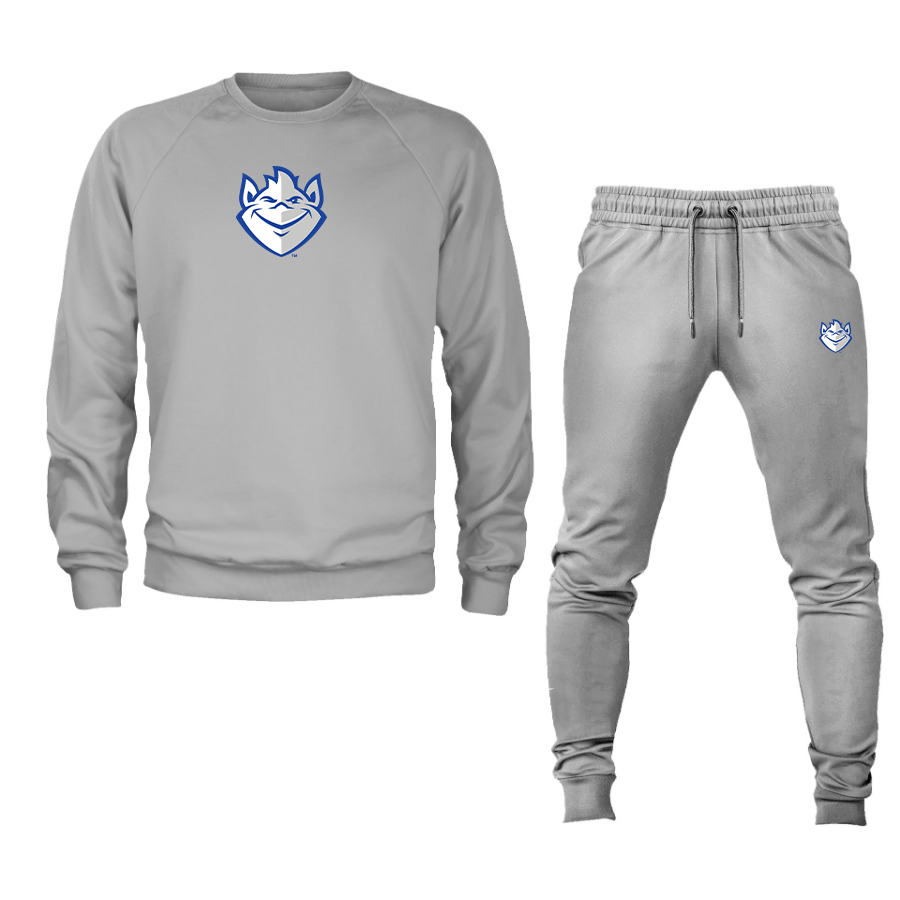 Men's Saint Louis Billikens Logo Crewneck Sweatshirt Joggers Suit