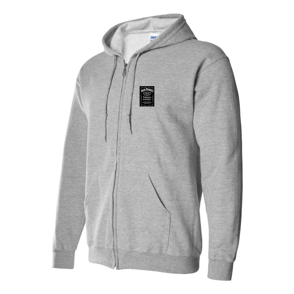 Men's Jack Daniels Logo Zipper Hoodie