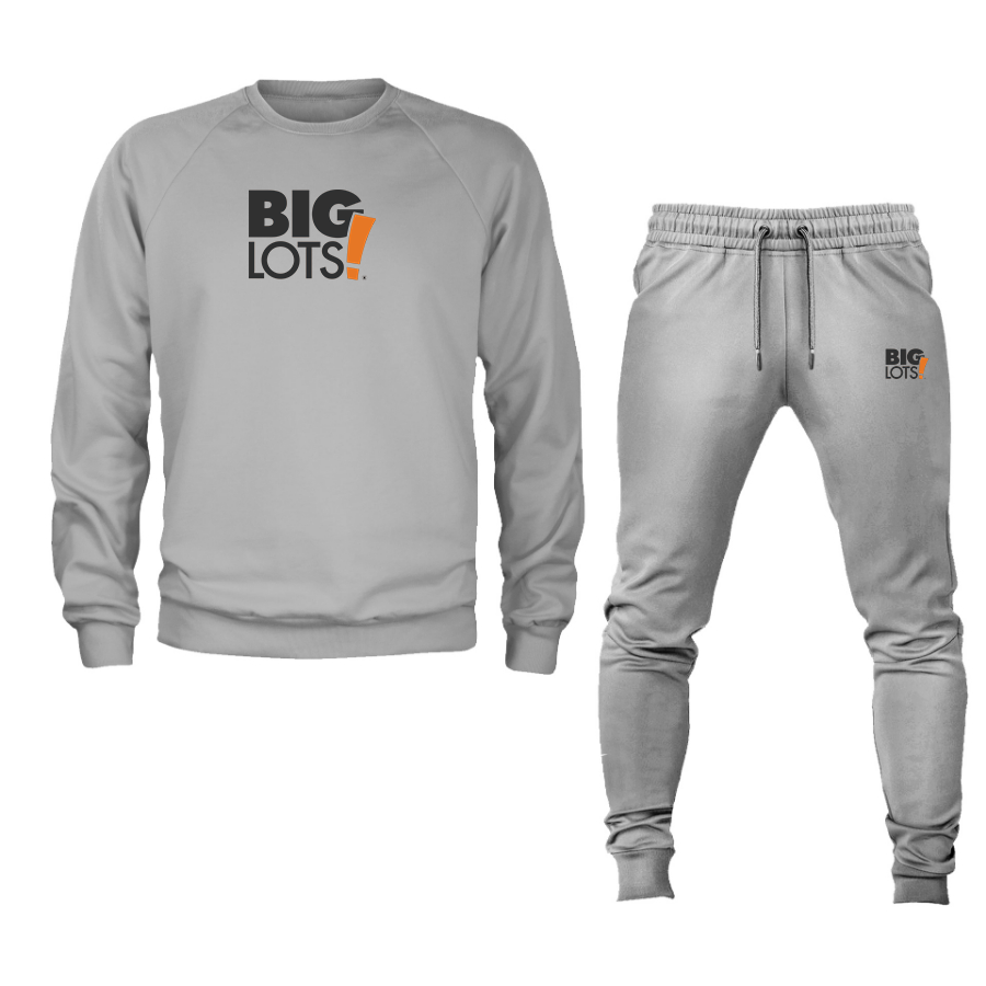 Men's Big Lots Logo  Crewneck Sweatshirt Joggers Suit
