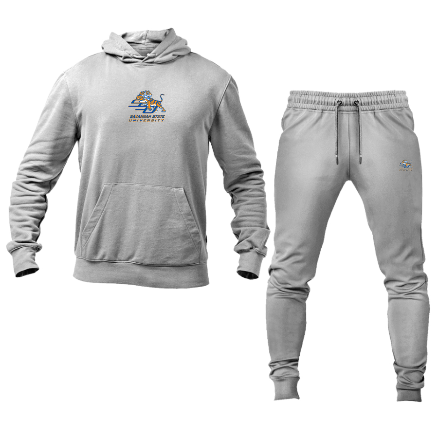 Men's Savannah State Tigers Logo Hoodie Joggers Set