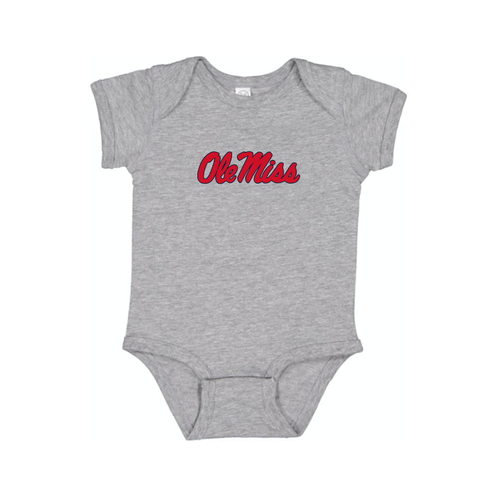 Mississippi Rebels Logo Baby Romper Onesie