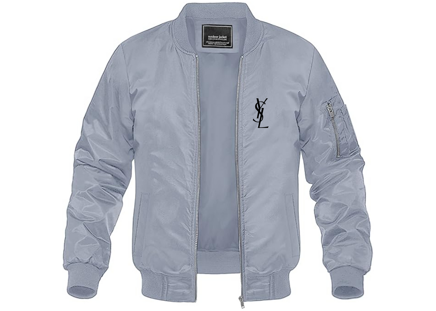 Men's YSL Lightweight Bomber Jacket Windbreaker Softshell Varsity Jacket Coat