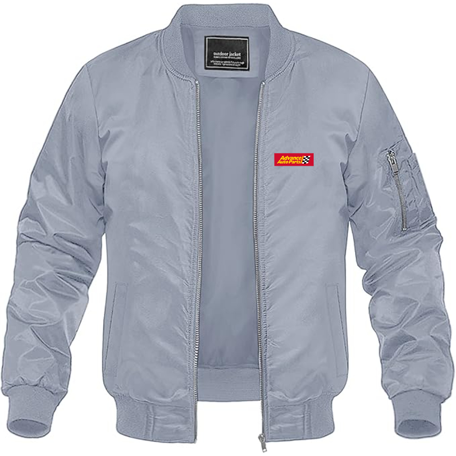 Men's Advance Auto Parts Logo Lightweight Bomber Jacket Windbreaker Softshell Varsity Jacket Coat