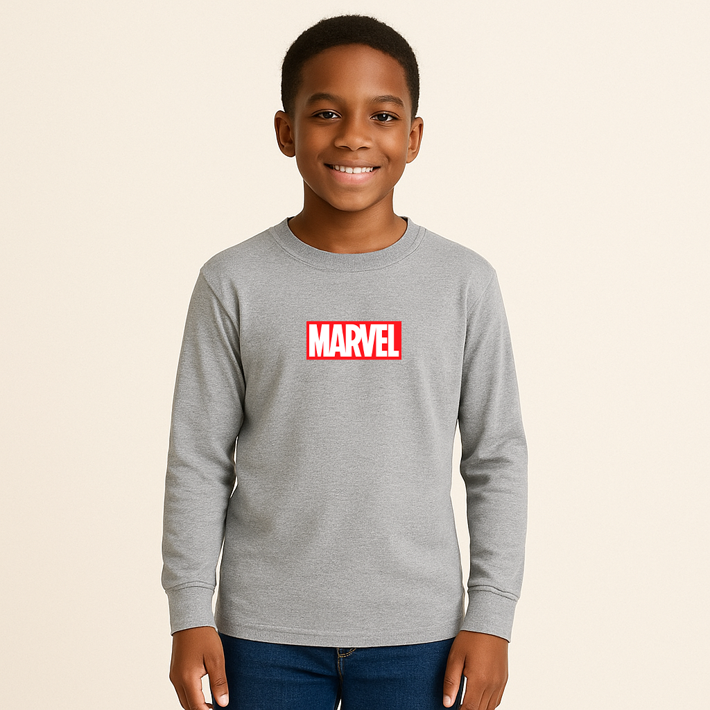 Youth Kids Marvel Comics Long Sleeve T-Shirt