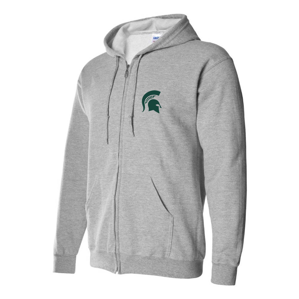 Men's Michigan State Spartans Logo Zipper Hoodie