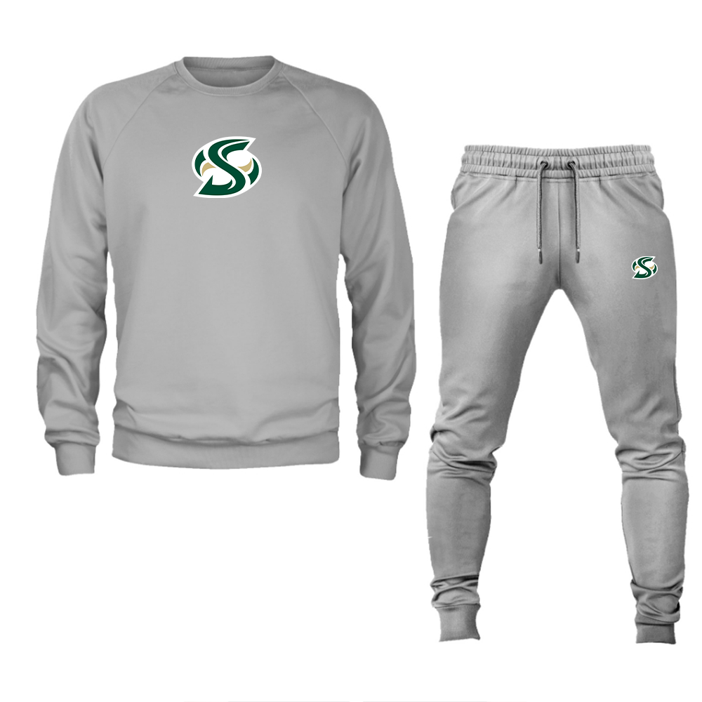 Men's Sacramento State Hornets Logo  Crewneck Sweatshirt Joggers Suit