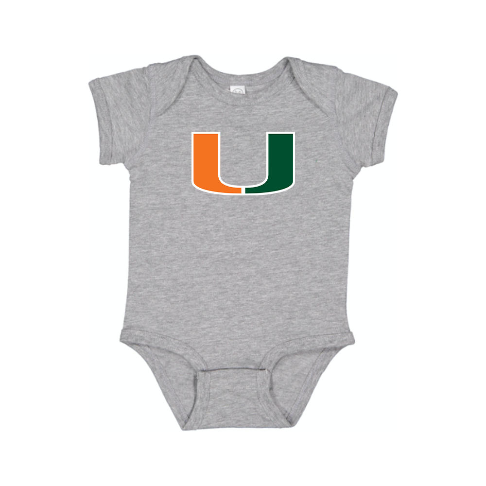 Miami Hurricanes Logo Baby Romper Onesie
