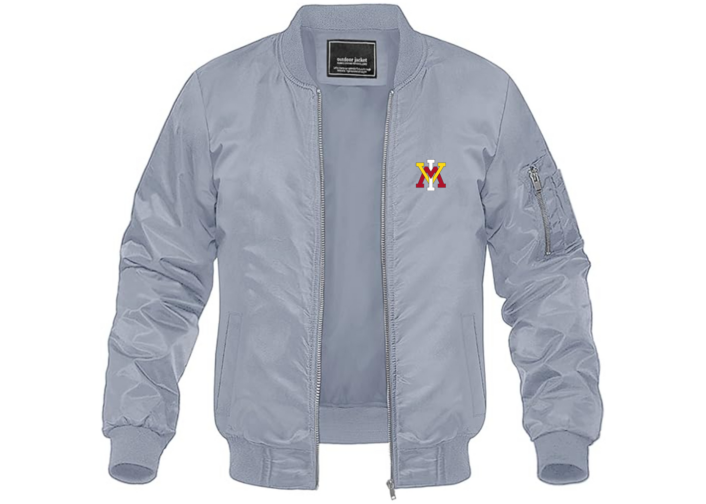 Men's VMI Keydets Lightweight Bomber Jacket Windbreaker Softshell Varsity Jacket Coat