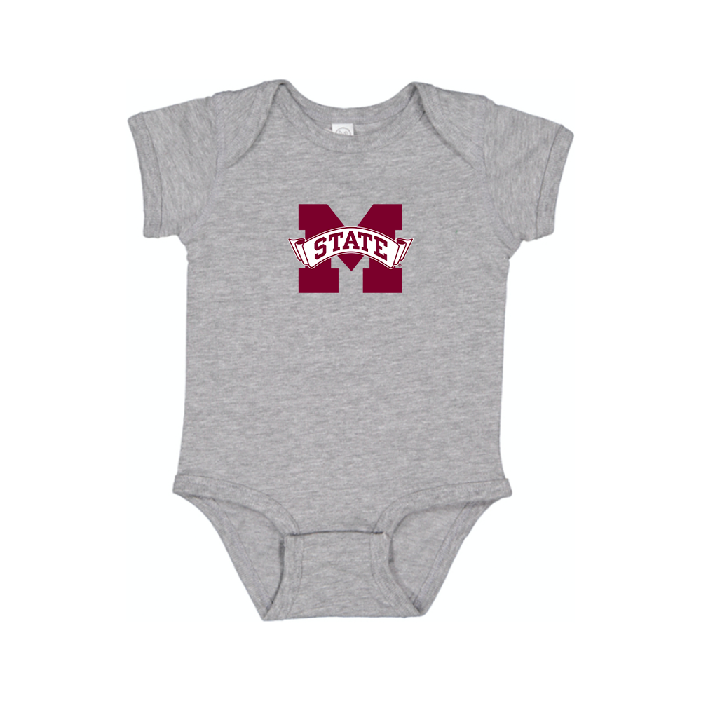 Mississippi State Bulldogs Logo Baby Romper Onesie