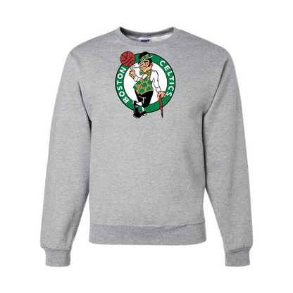 Men's Boston Celtics Logo  JERZEES NuBlend Crewneck Sweatshirt