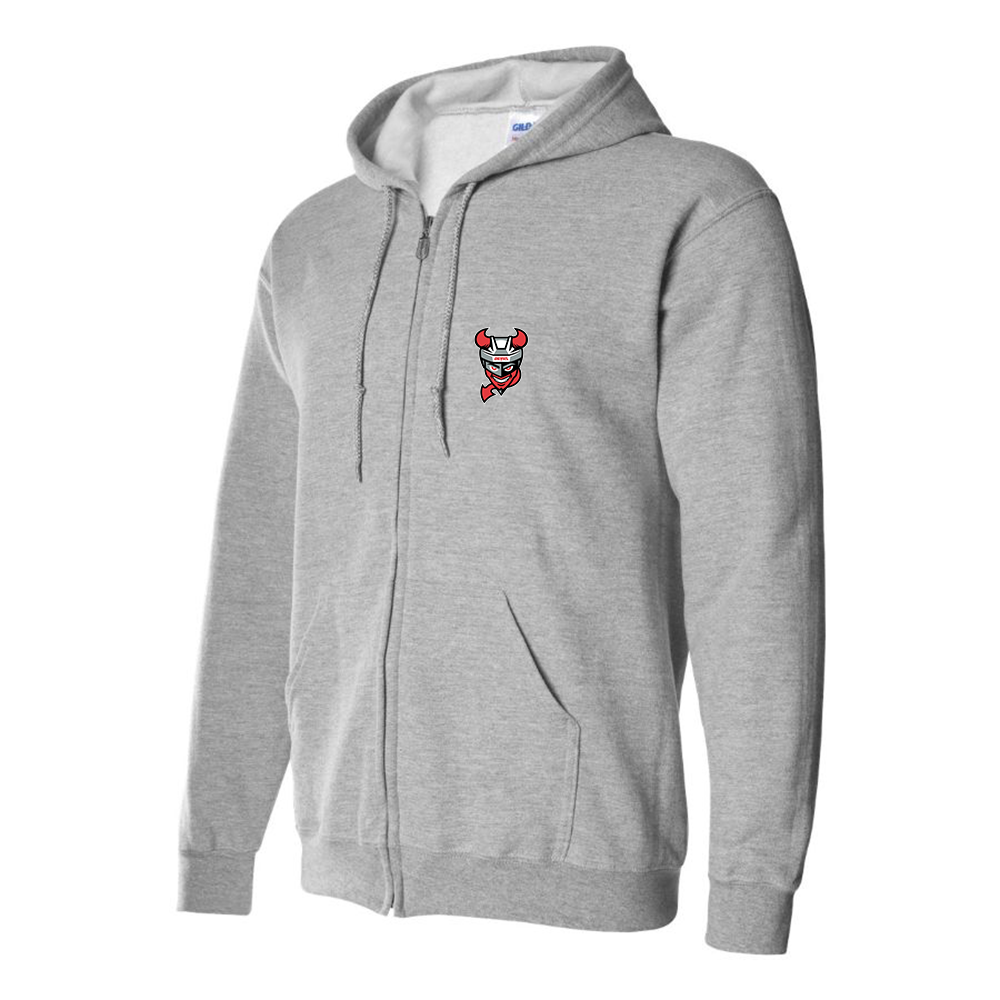 Men's Binghamton Devils Logo Zipper Hoodie