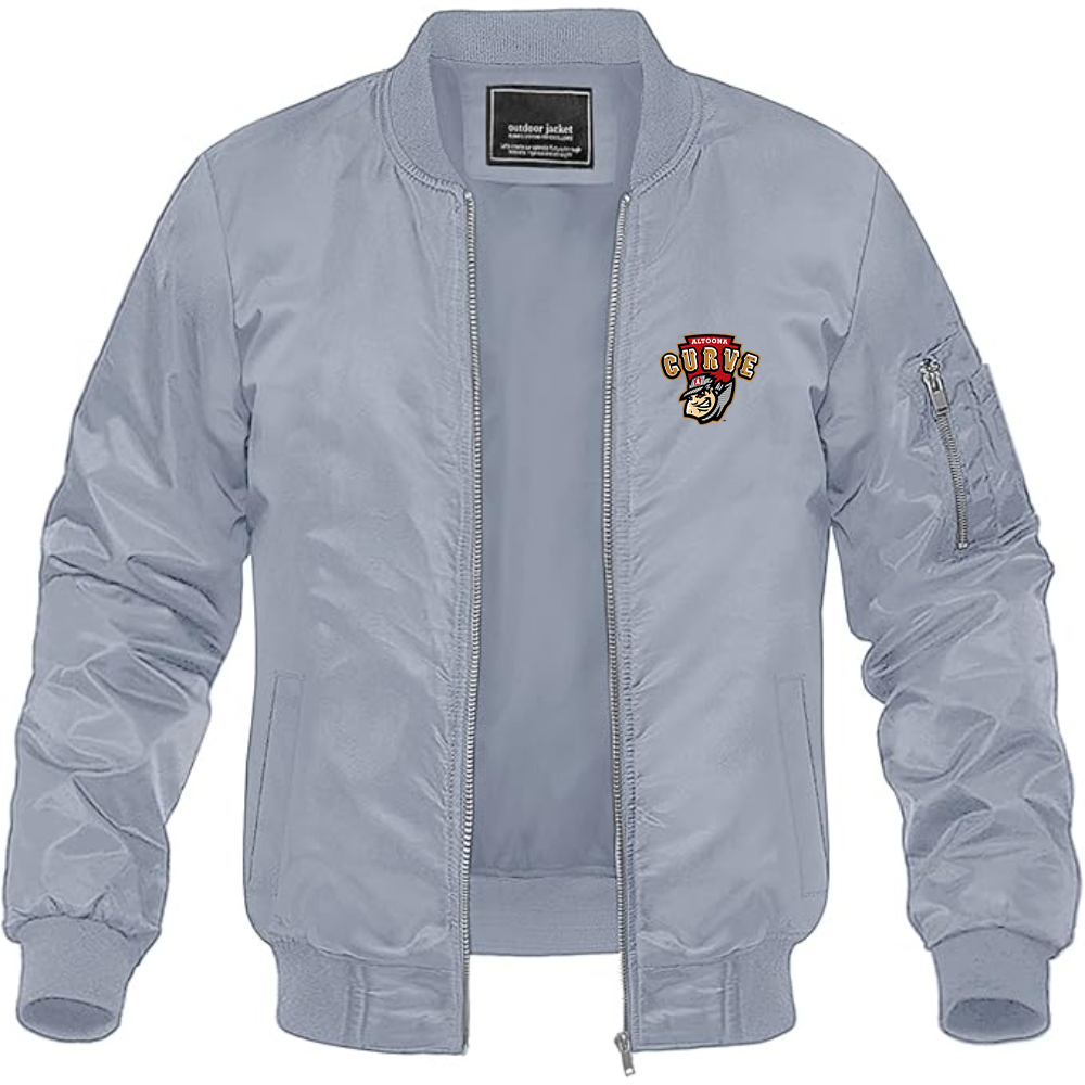 Men's Altoona Curve Logo Lightweight Bomber Jacket Windbreaker Softshell Varsity Jacket Coat