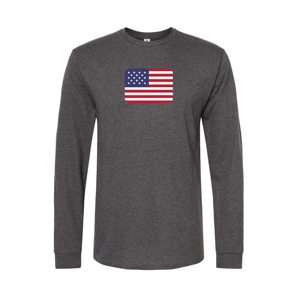 Men's American-Flag-Emoji Long Sleeve T-Shirt