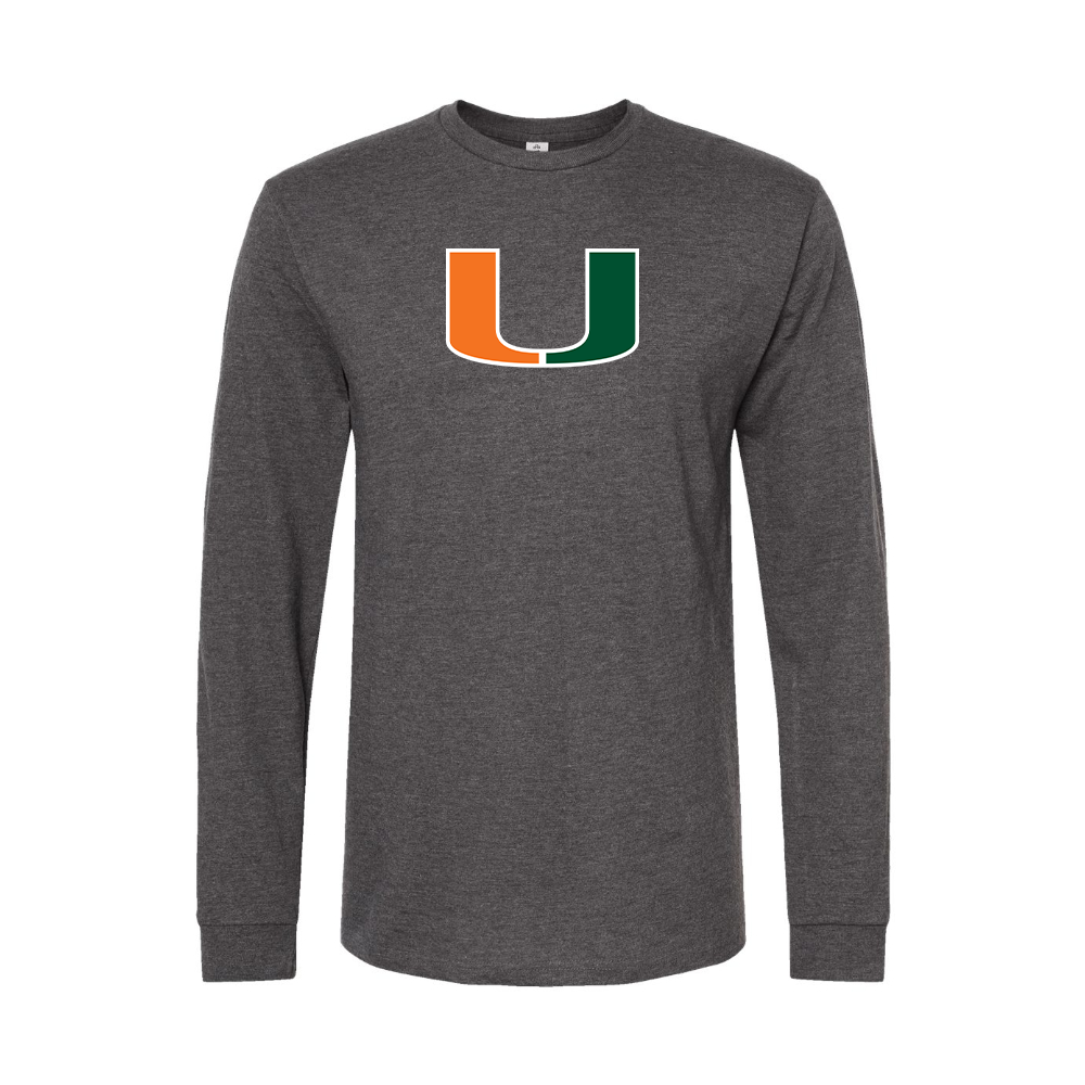 Men's Miami Hurricanes Logo Long Sleeve T-Shirt