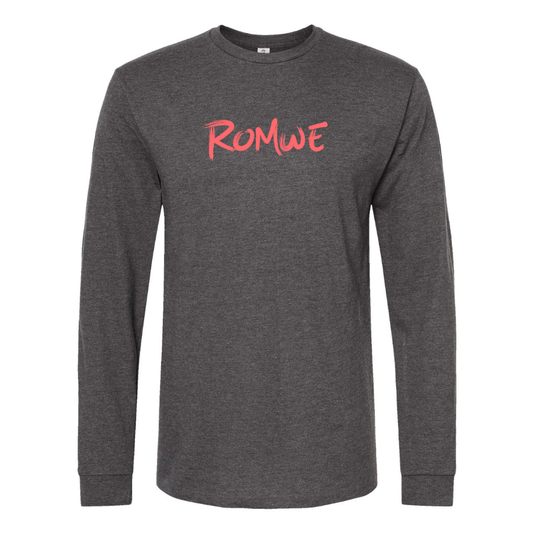 Men's Romwe Logo Long Sleeve T-Shirt