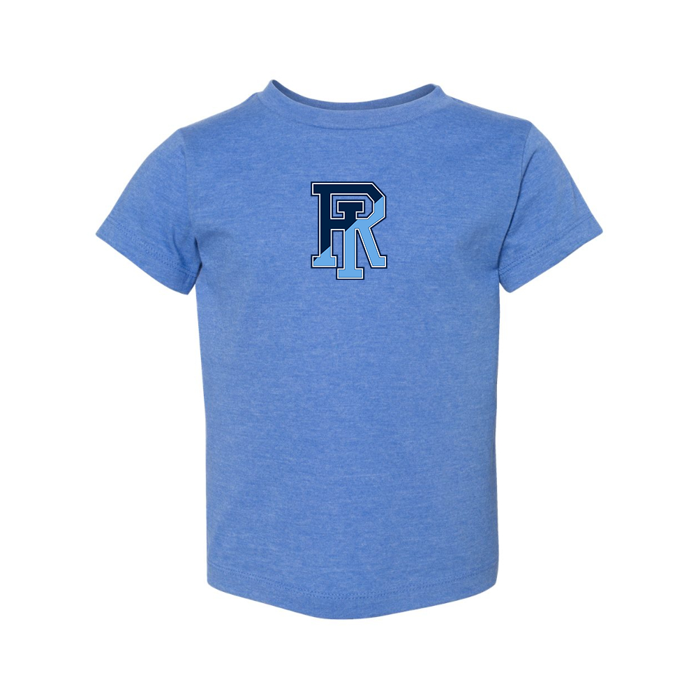 Rhode Island Rams Logo BELLA  CANVAS Toddler Jersey Tee
