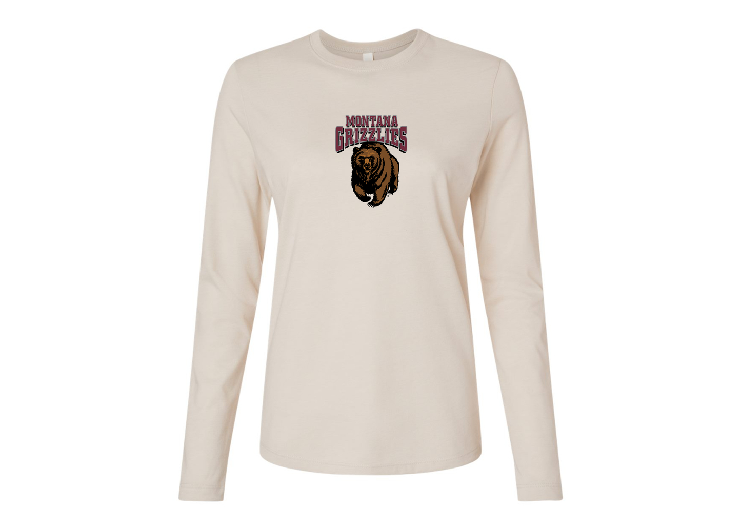 BELLA CANVAS Women’s Montana Grizzliesl Jersey Long Sleeve Tee