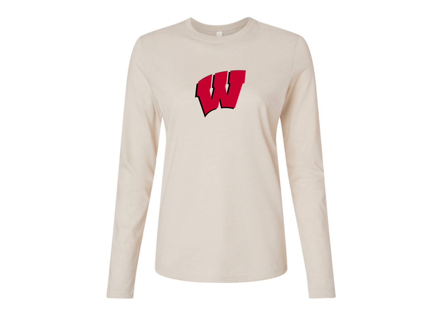 BELLA CANVAS Women’s Wisconsin Badgers Jersey Long Sleeve Tee