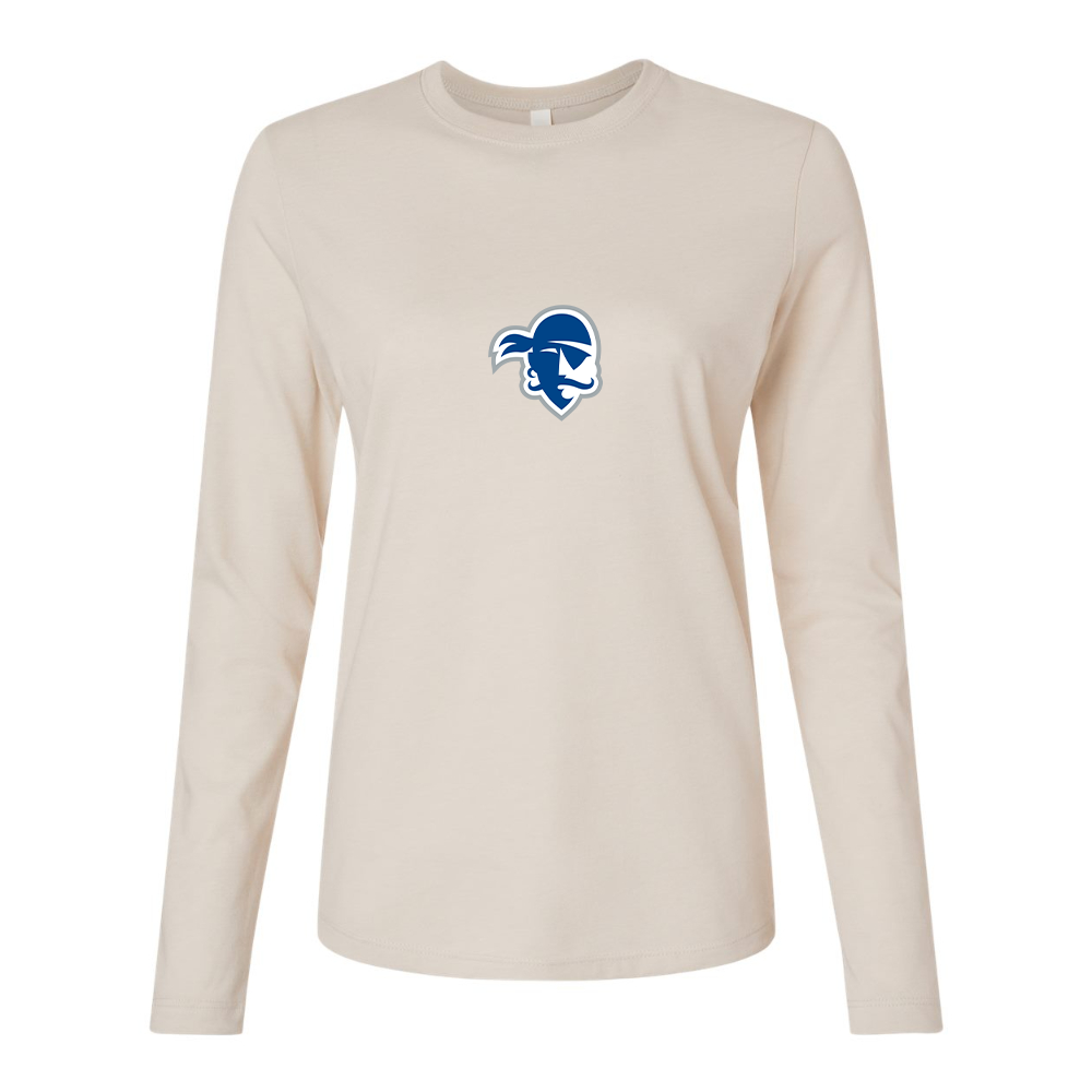 BELLA CANVAS Women’s Seton Hall Pirates Logo Jersey Long Sleeve Tee