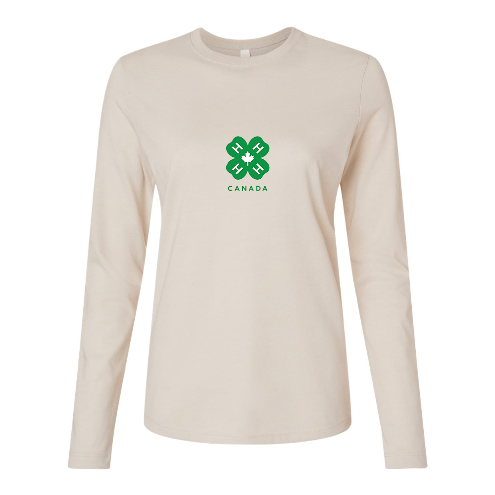 BELLA CANVAS Women’s 4H Canada Logo Jersey Long Sleeve Tee