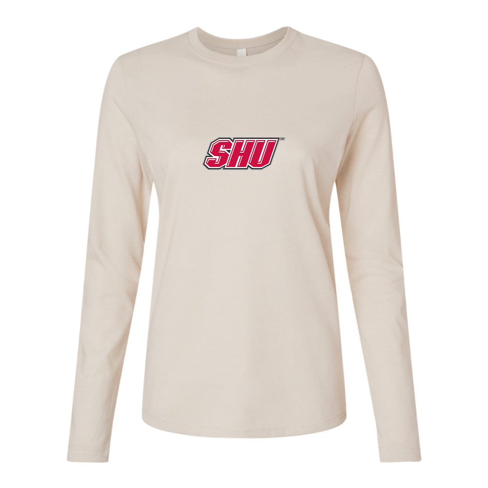 BELLA CANVAS Women’s Sacred Heart Pioneers Logo Jersey Long Sleeve Tee