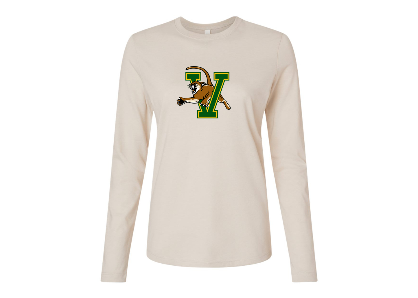 BELLA CANVAS Women’s Vermont Catamounts Jersey Long Sleeve Tee