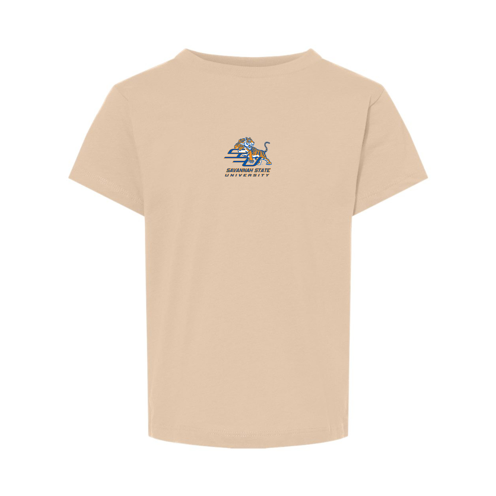 Savannah State Tigers Logo BELLA  CANVAS Toddler Jersey Tee