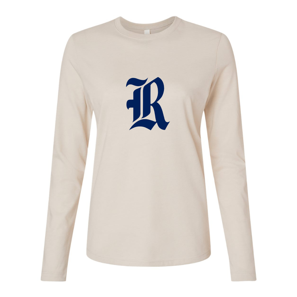 BELLA CANVAS Women’s Rice Owls Logo Jersey Long Sleeve Tee