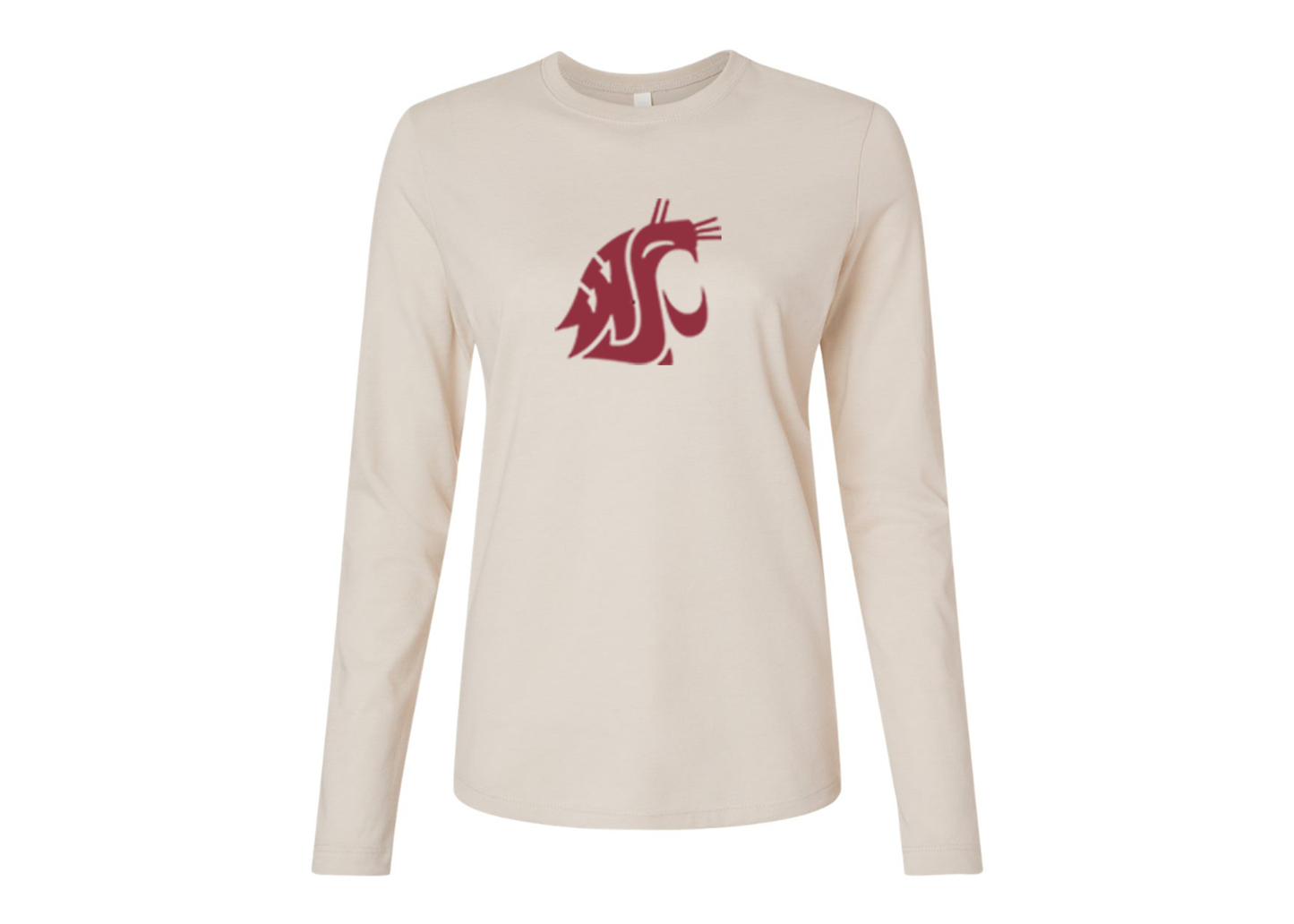 BELLA CANVAS Women’s Washington State Cougars Jersey Long Sleeve Tee