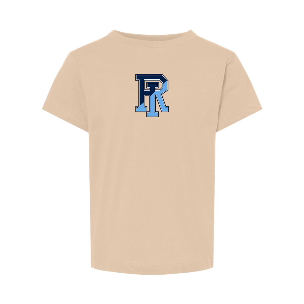 Rhode Island Rams Logo BELLA  CANVAS Toddler Jersey Tee