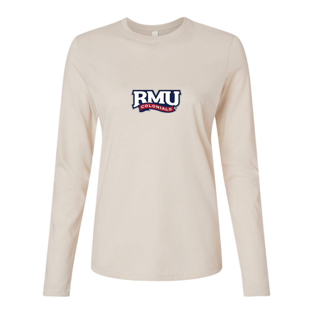 BELLA CANVAS Women’s Robert Morris Colonials Logo Jersey Long Sleeve Tee