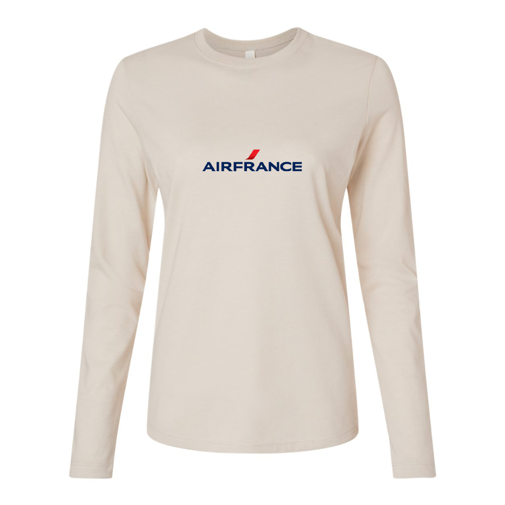BELLA CANVAS Women’s Air France Logo Jersey Long Sleeve Tee