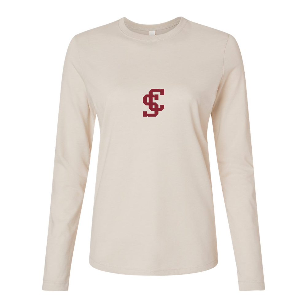 BELLA CANVAS Women’s Santa Clara Broncos Logo Jersey Long Sleeve Tee