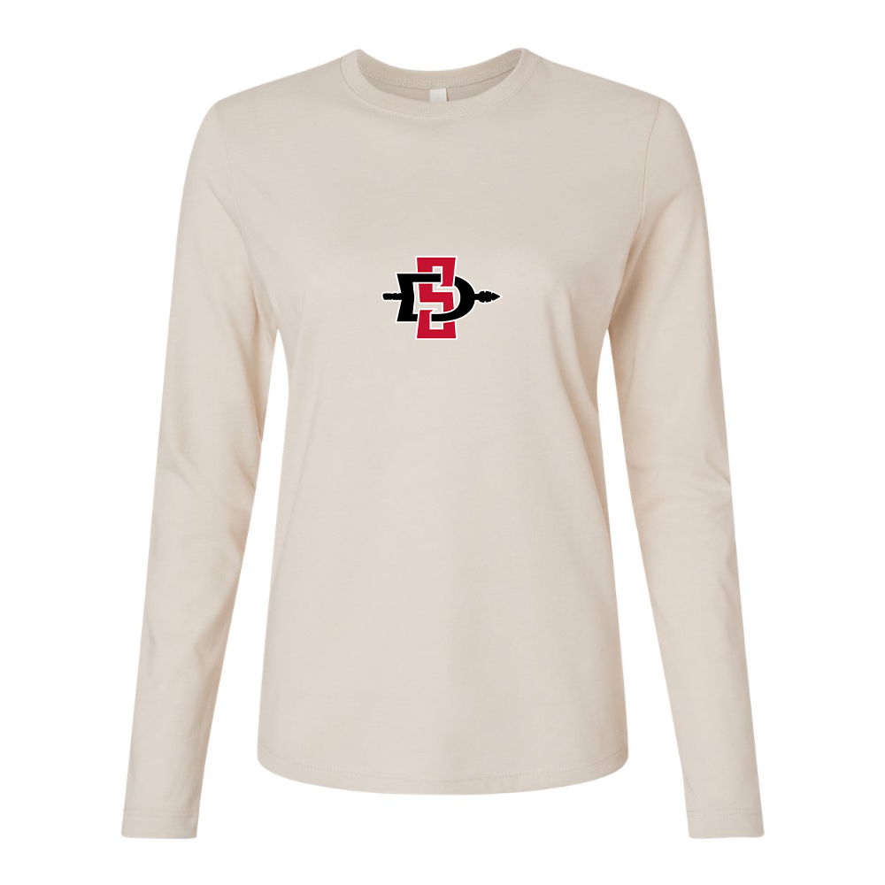 BELLA CANVAS Women’s San Diego State Aztecs Logo Jersey Long Sleeve Tee