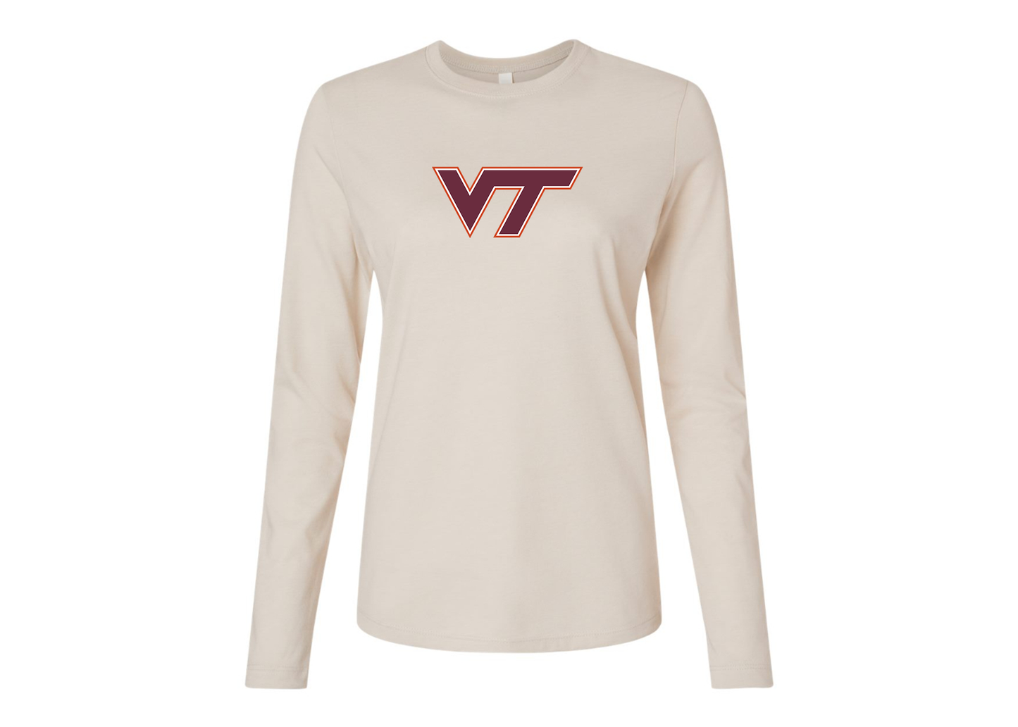 BELLA CANVAS Women’s Virginia Tech Hokies Jersey Long Sleeve Tee