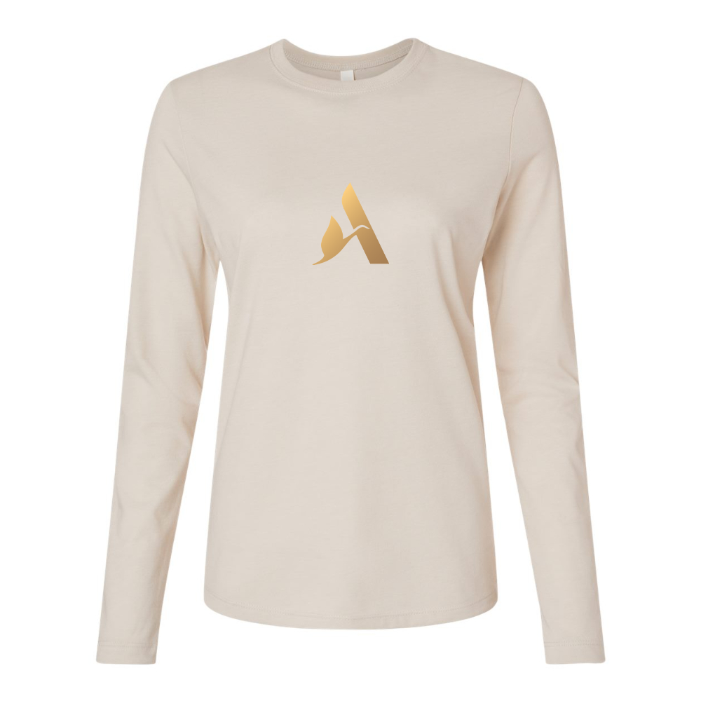 BELLA CANVAS Women’s Accor Golden Logo Jersey Long Sleeve Tee