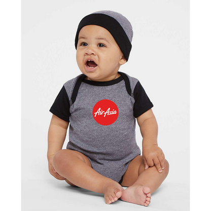 Air Asia Logo  Rabbit Skins Infant Baby Rib Bodysuit