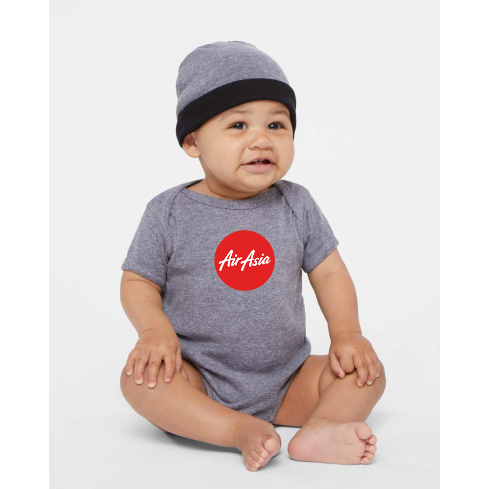 Air Asia Logo  Rabbit Skins Infant Baby Rib Bodysuit