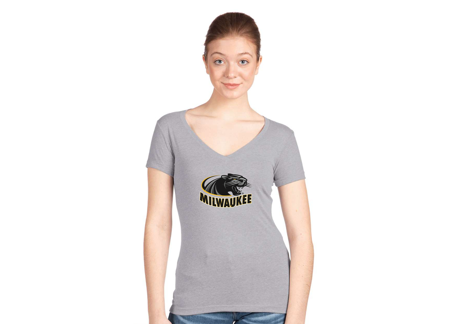 Women's Wisconsin Milwaukee Panthers Next Level V-Neck T-Shirt