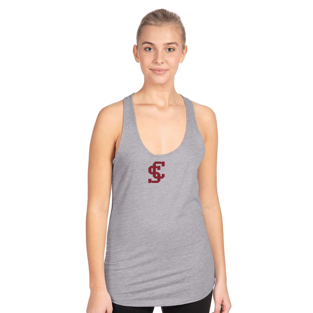Women's Santa Clara Broncos Logo Next Level Ideal Racerback Tank