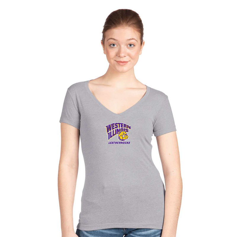 Women's Western Illinois Leathernecks Next Level V-Neck T-Shirt