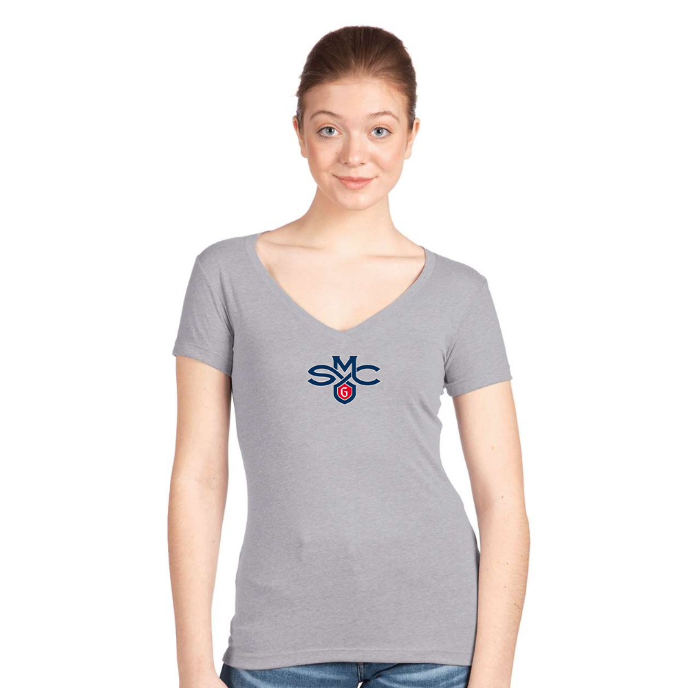 Women's Saint Marys Gaels Logo Next Level V-Neck T-Shirt