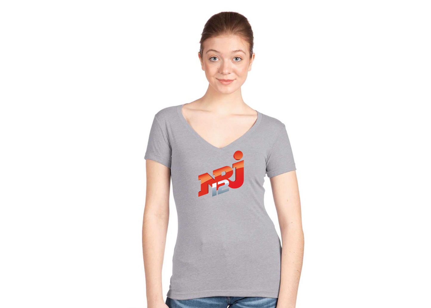 Women's  NRJ 12 Logo Next Level V-Neck T-Shirt