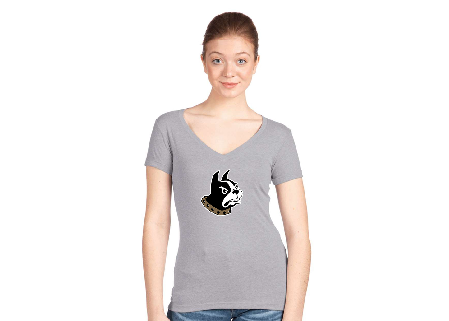 Women's Wofford Terriers Next Level V-Neck T-Shirt