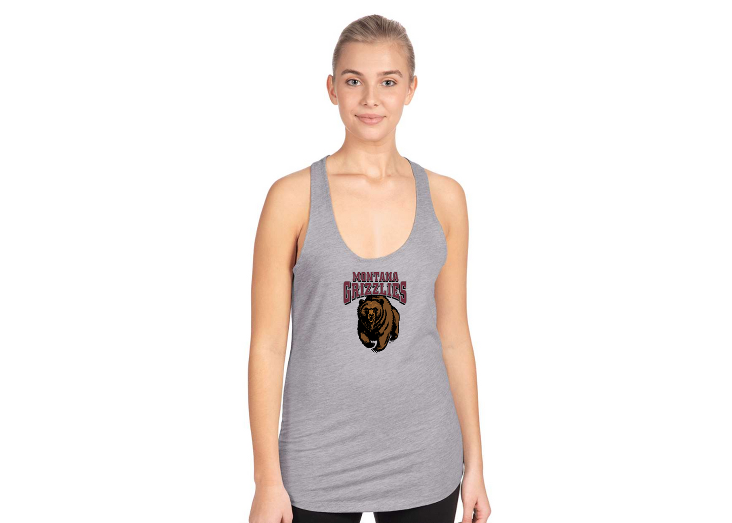 Women's Montana Grizzliesl Next Level Ideal Racerback Tank